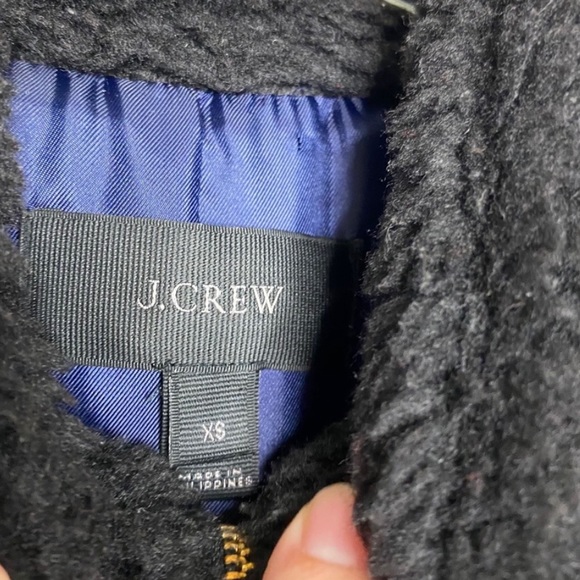 J. Crew Faux Fur Shearling Vest XS Black - Picture 6 of 10
